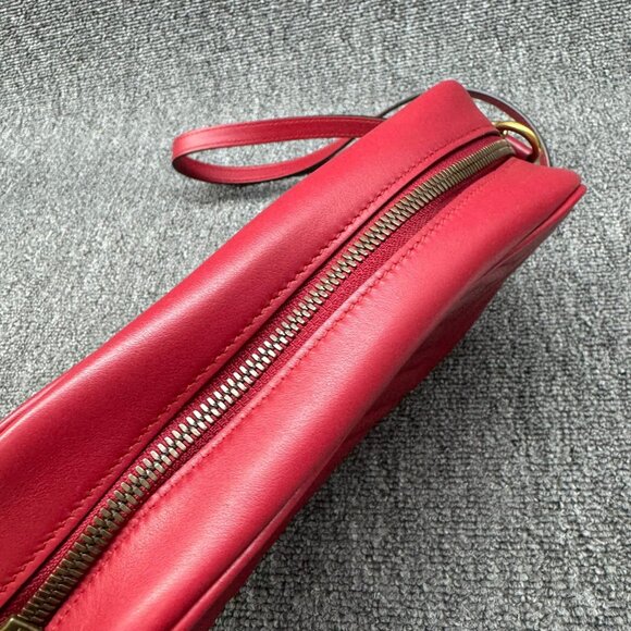 GUCCI GG Marmont Red Leather Shoulder Bag 775-071825 - Picture 6 of 15